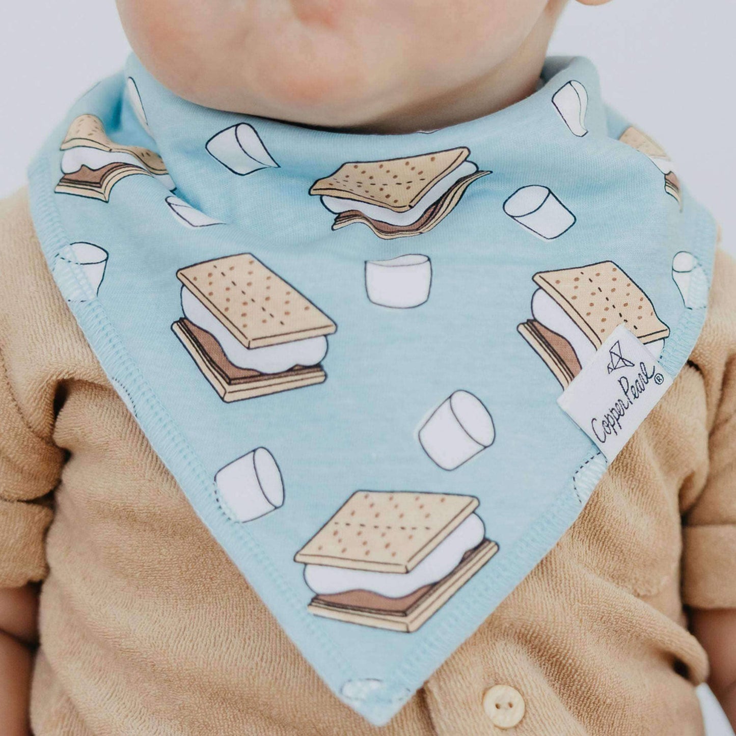 Copper Pearl - 4 Pack Baby Bandana Bibs - Bridger