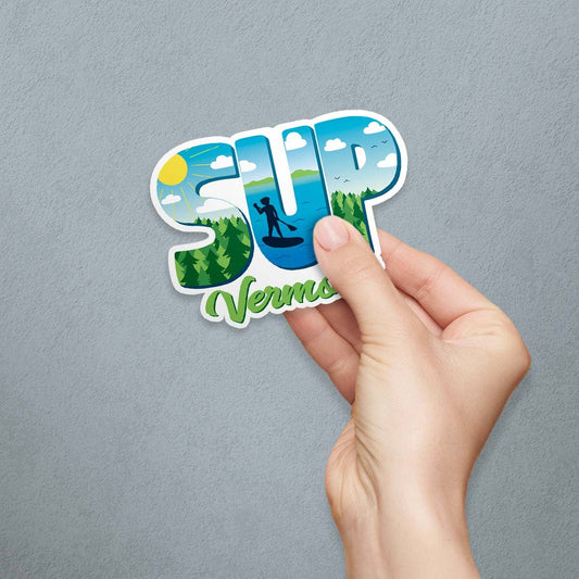 RetroPlanet - SUP VT Die Cut Vinyl Sticker Stand Up Paddling Vermont