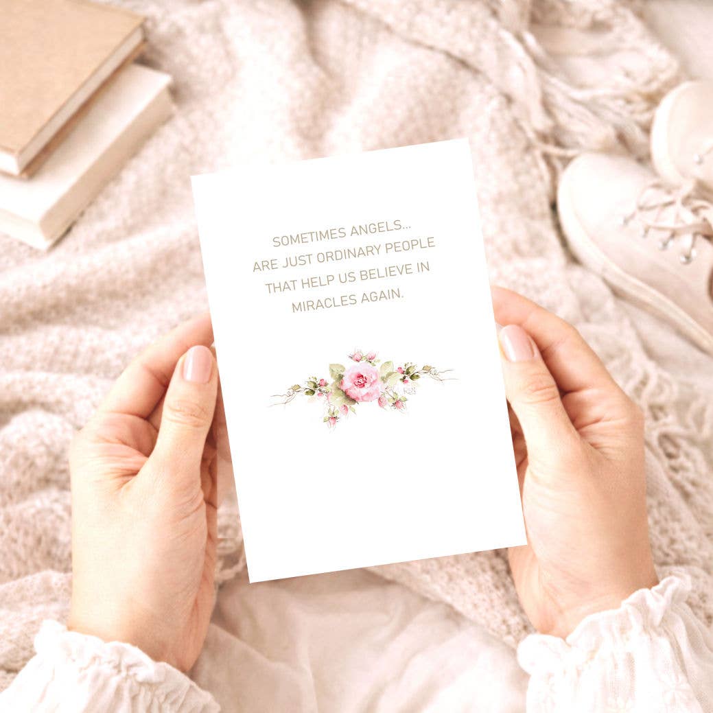 Bellflower Girl - Sometimes Angels Are Just Ordinary People | Love Faith Card