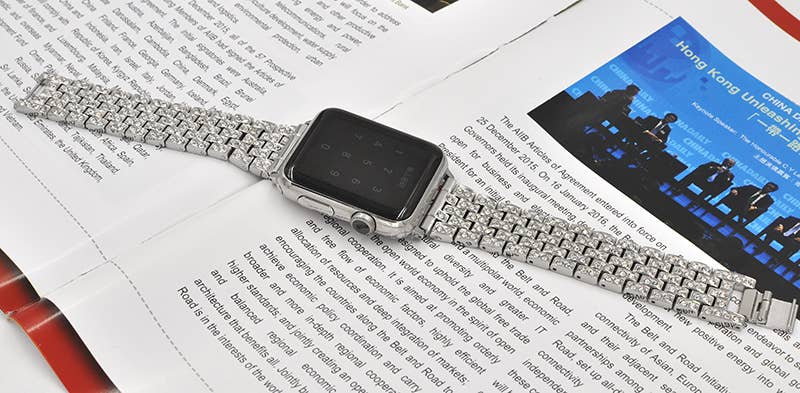 ShopTrendsNow - Crystal Rhinestone Sparkling Band for Apple Watch All Series