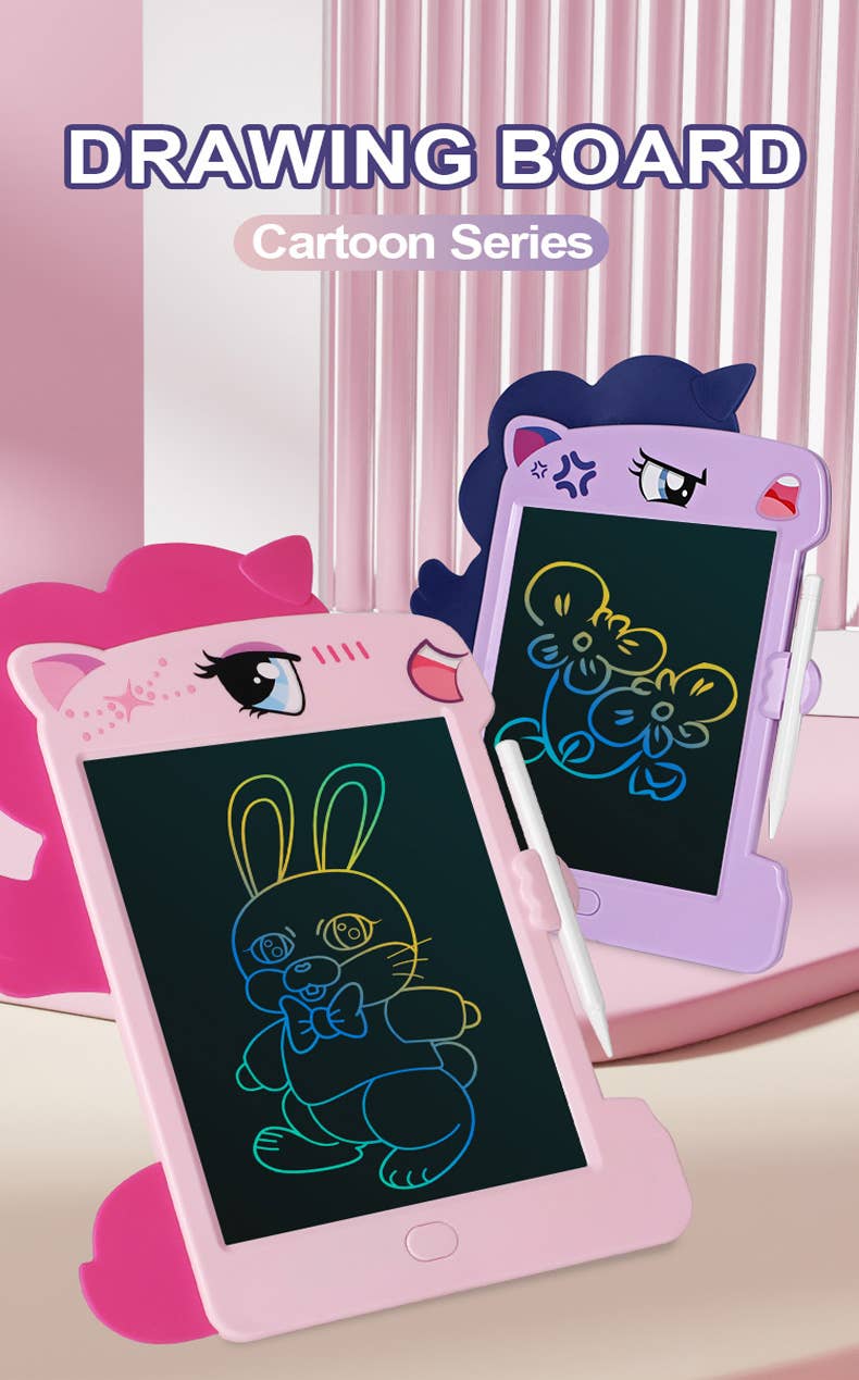 JSBlueRidge Toys - LCD Writing tablet For Kids Assorted- 8.5'' in Bulk Unicorn