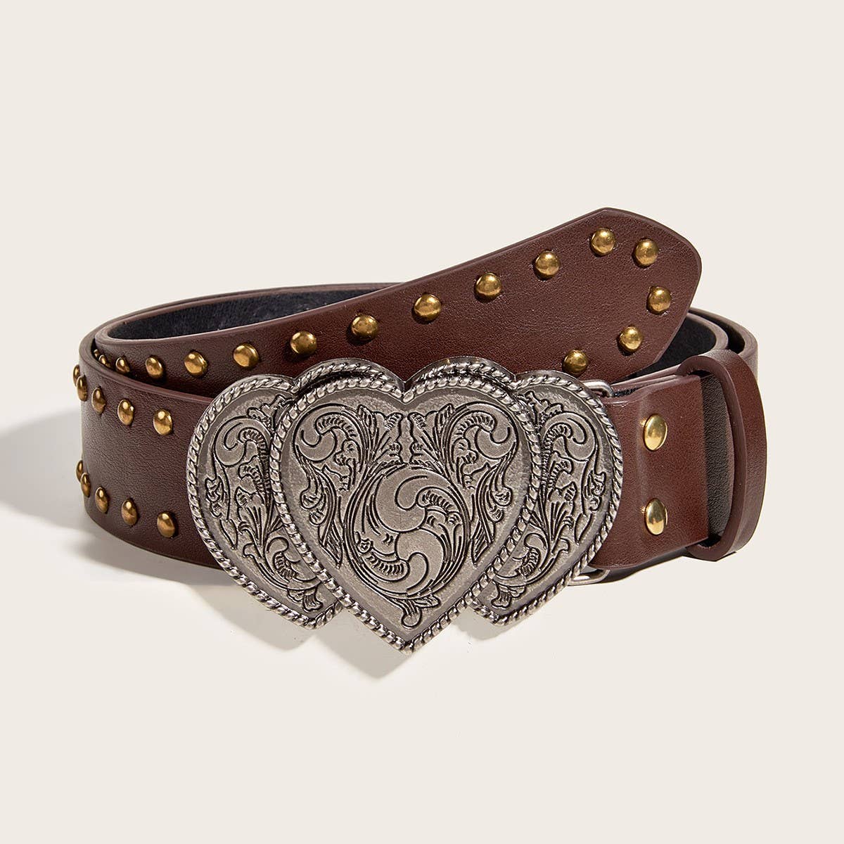 NINEXIS - CWABE0561_PUNK HEART TOOL BELT WITH RIVETS