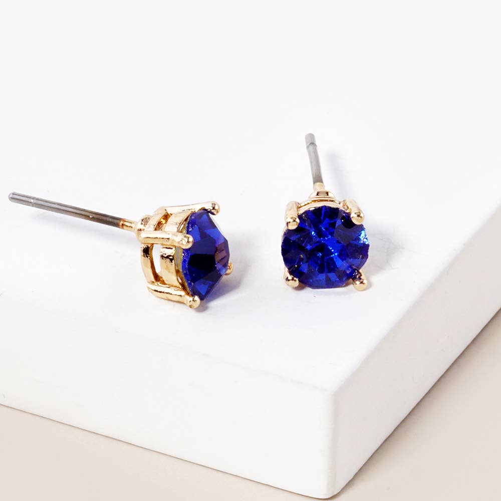 Sensibling Corp. Birthday Stone Cluster Stud Earrings