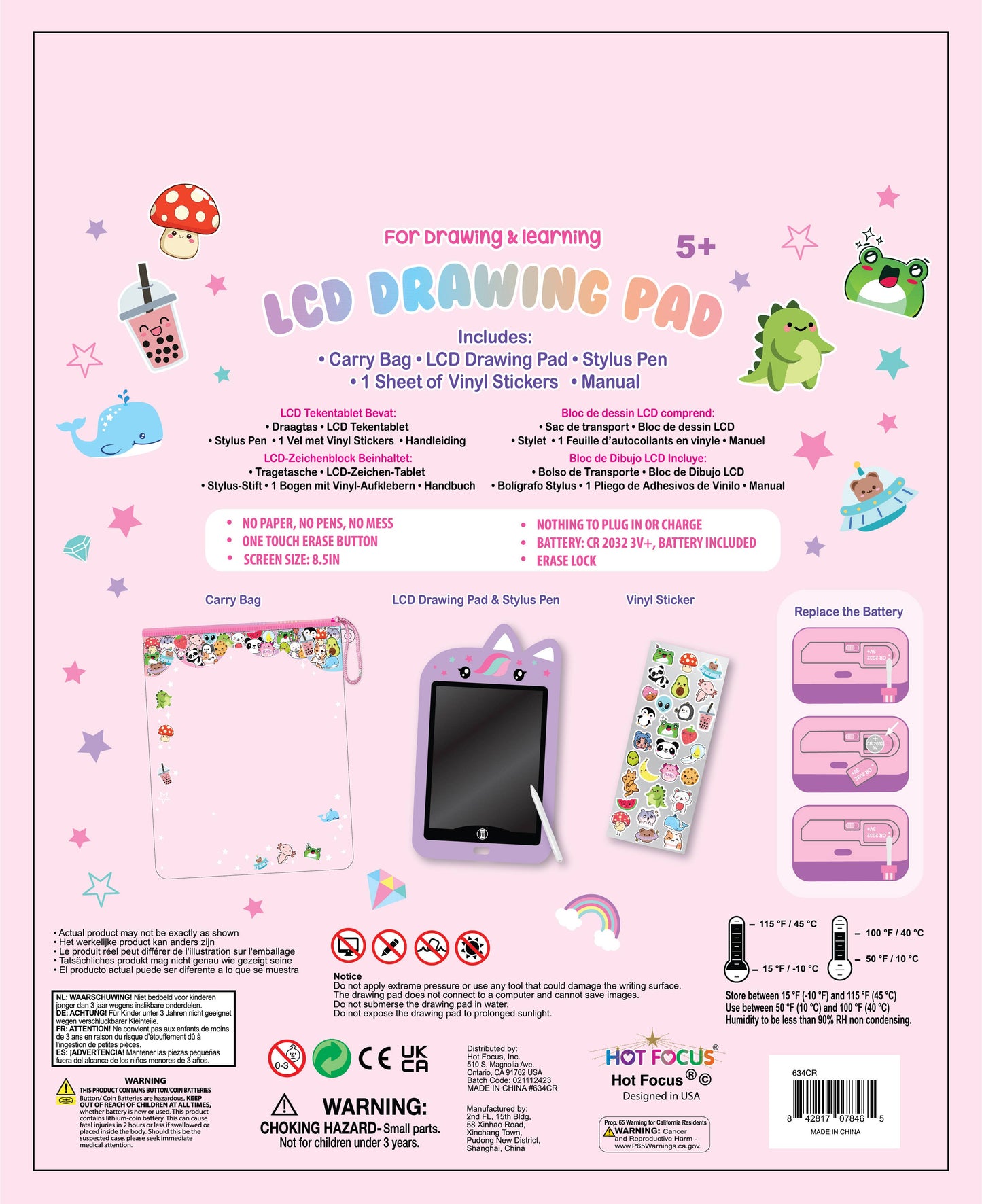 Hot Focus, Inc. - LCD Drawing Pad, Critters