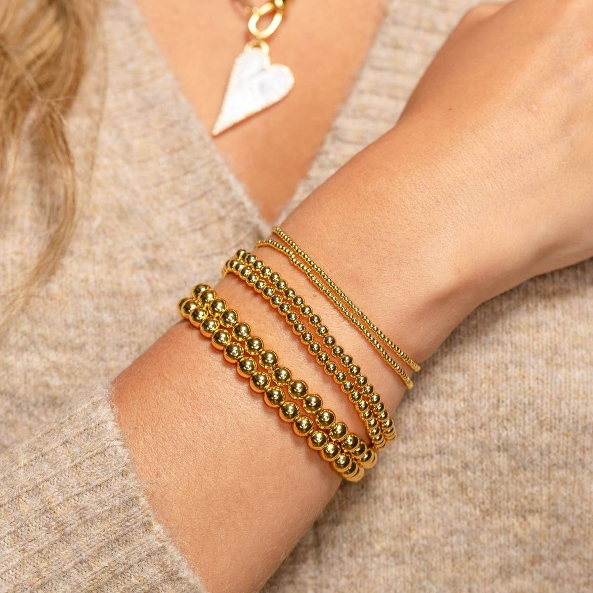Splendid Iris - Classic Beaded Stretch Bracelets