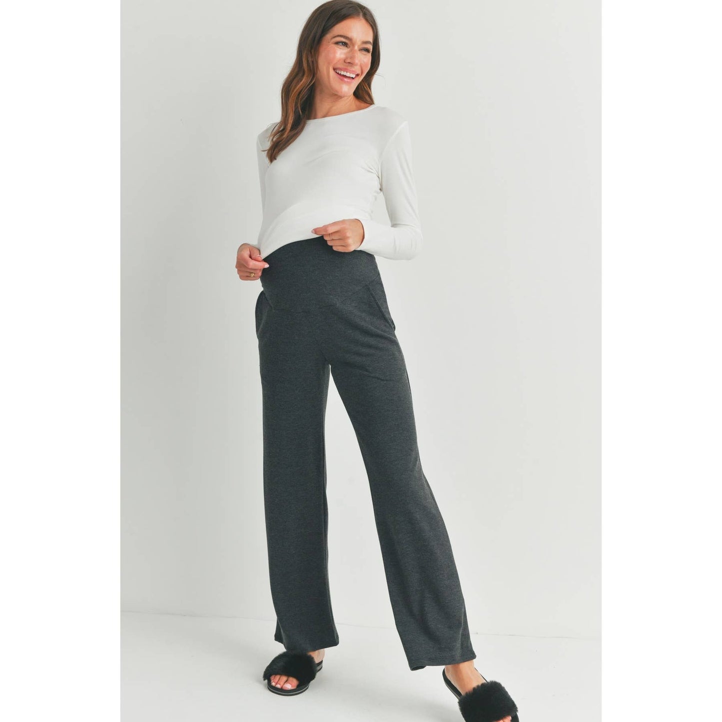 Hello Miz - Straight Leg Maternity Terry Lounge Pants