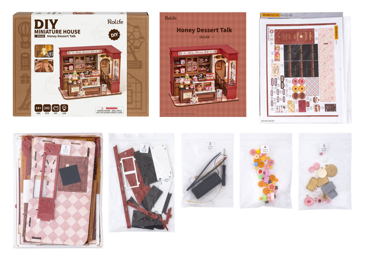 Hands Craft - DIY Miniature House Kit: Honey Dessert Talk