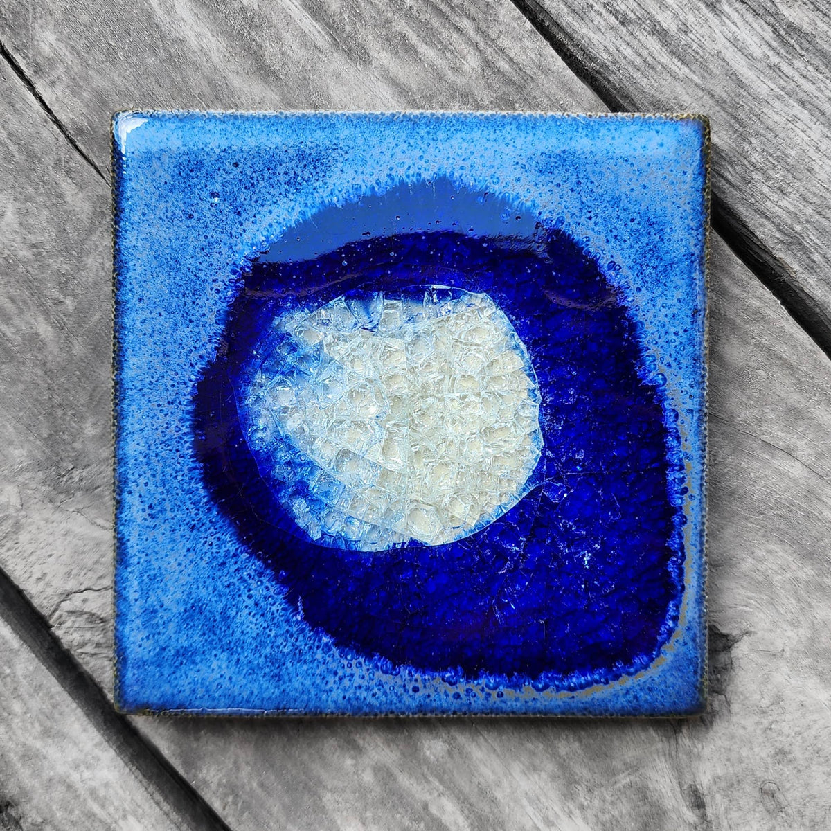Dock 6 Pottery - Square Coaster - Starry Night- Individual Coaster