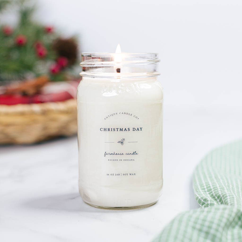 Antique Candle Co.® - Christmas Day - Soy Wax Mason Jar Candle