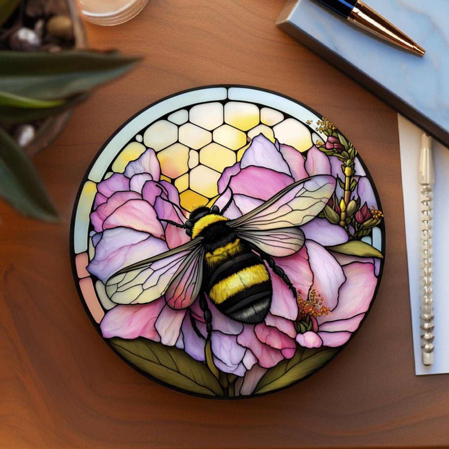 Fernville Creations - Nature-Inspired Stained Glass Ceramic Coasters