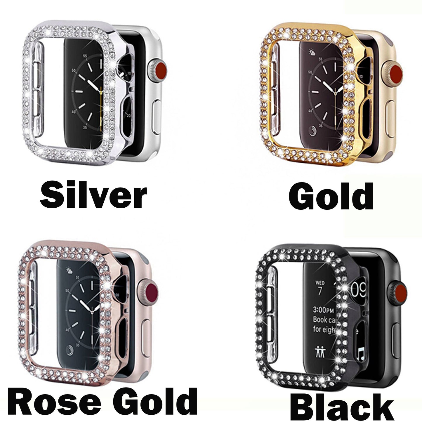 ShopTrendsNow - Rhinestone Crystal Bling Apple Watch Case Frame