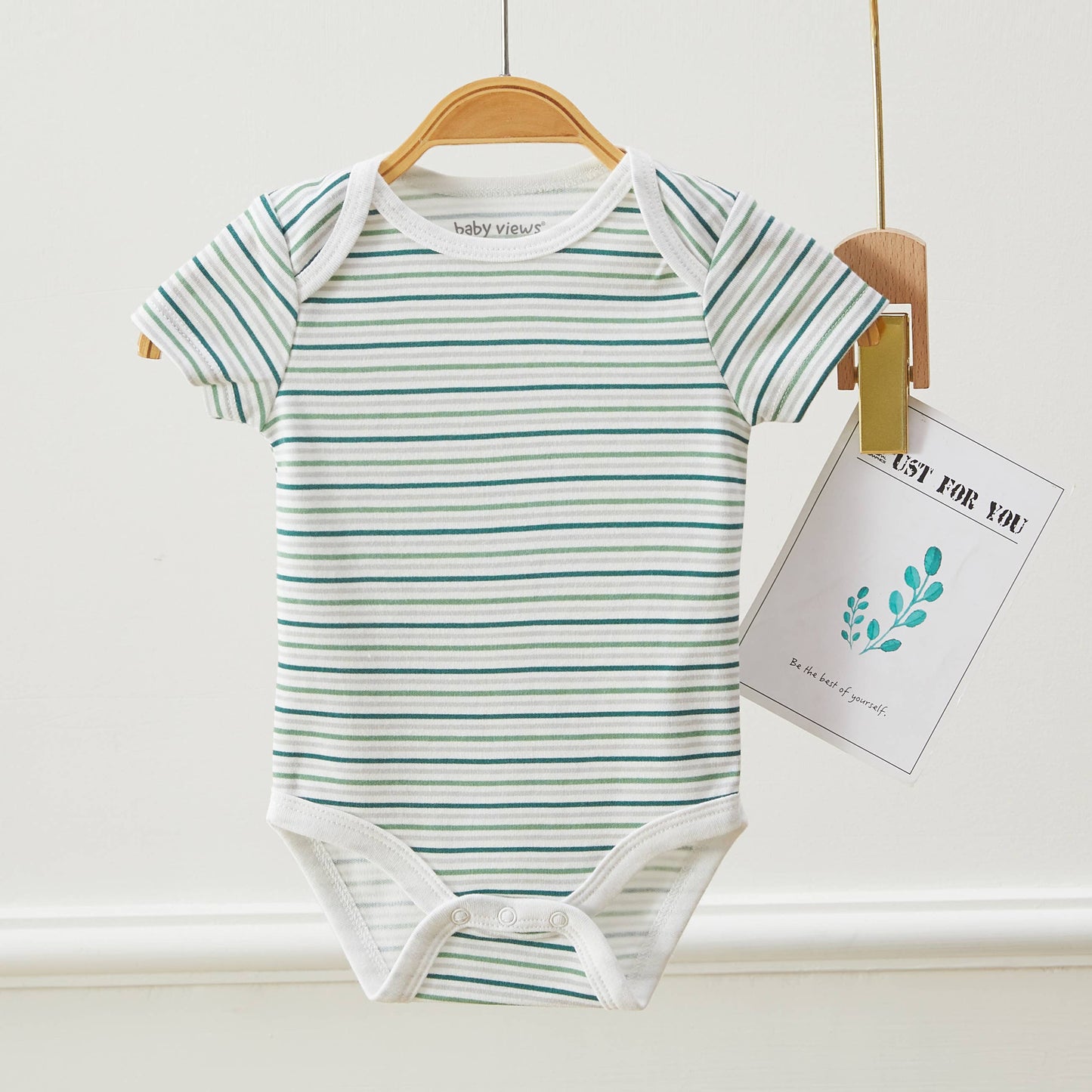 Lollipop Dreams - Pack of 3 Baby Boys Dinosaur Pattern Bodysuits Short Sleeve