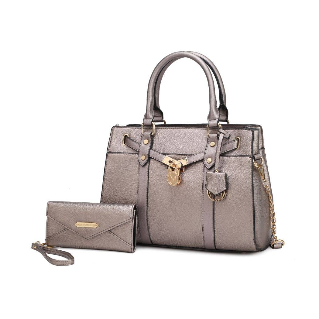 MKF Collection - Christine Vegan Leather Women Satchel Bag & wallet by Mia K