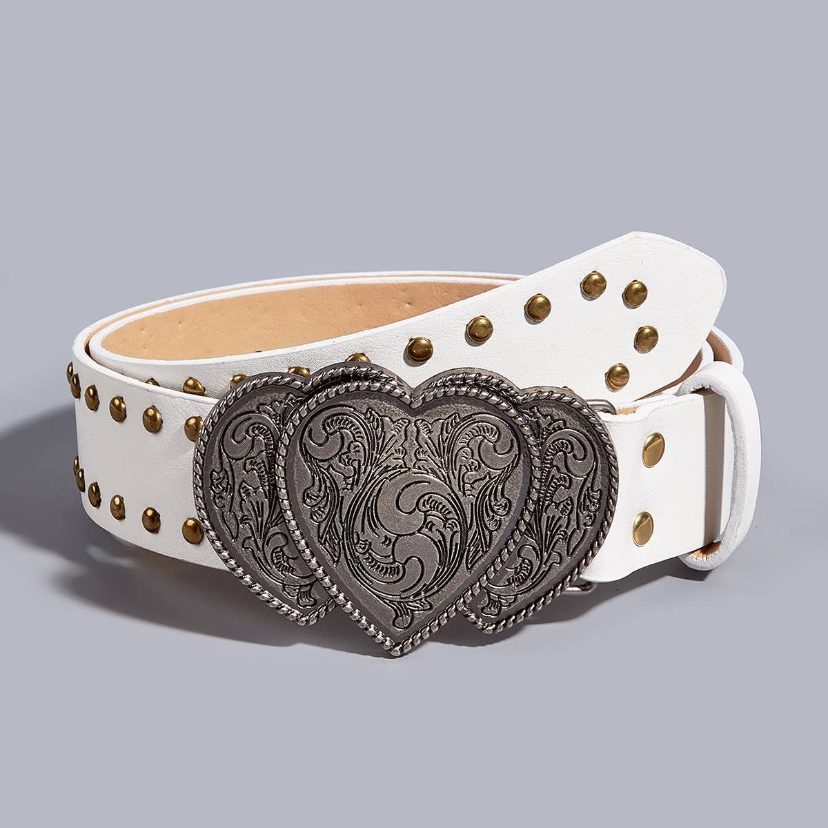 NINEXIS - CWABE0561_PUNK HEART TOOL BELT WITH RIVETS