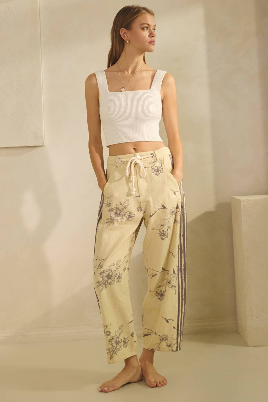 Oddi - Printed Pull-on Pants