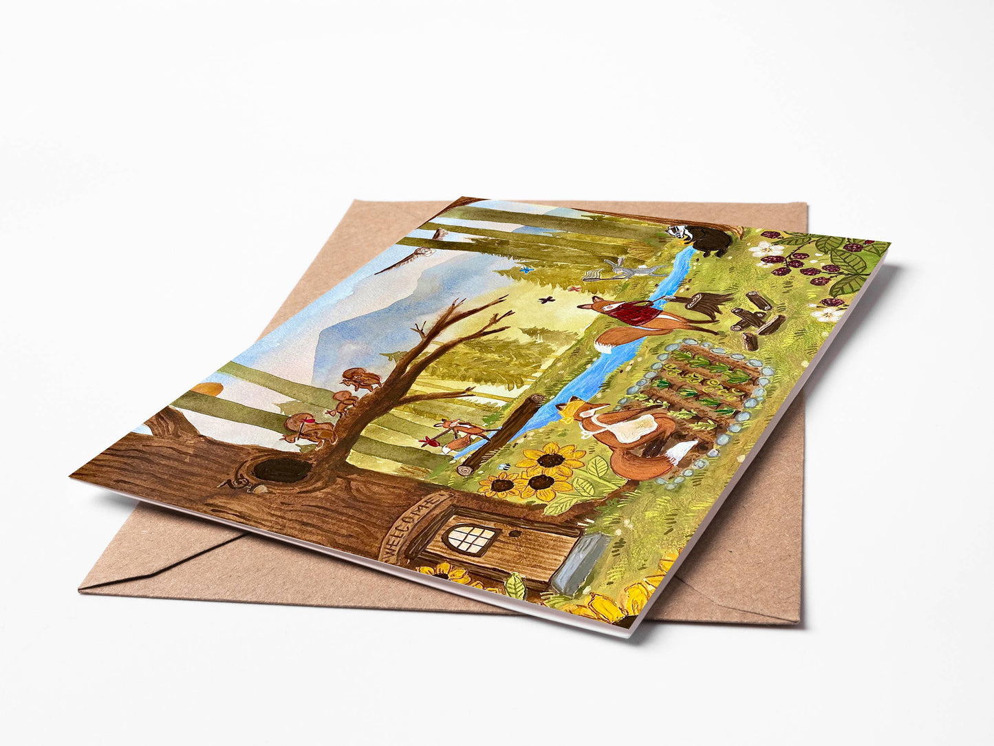 Randi Lynn Reed Illustration - Summer Adventures Single Blank Greeting Card