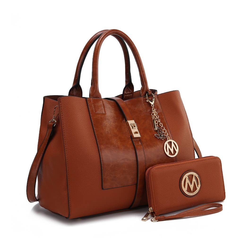 MKF Collection - MKF Yola Women's Satchel Bag with Wallet Set.