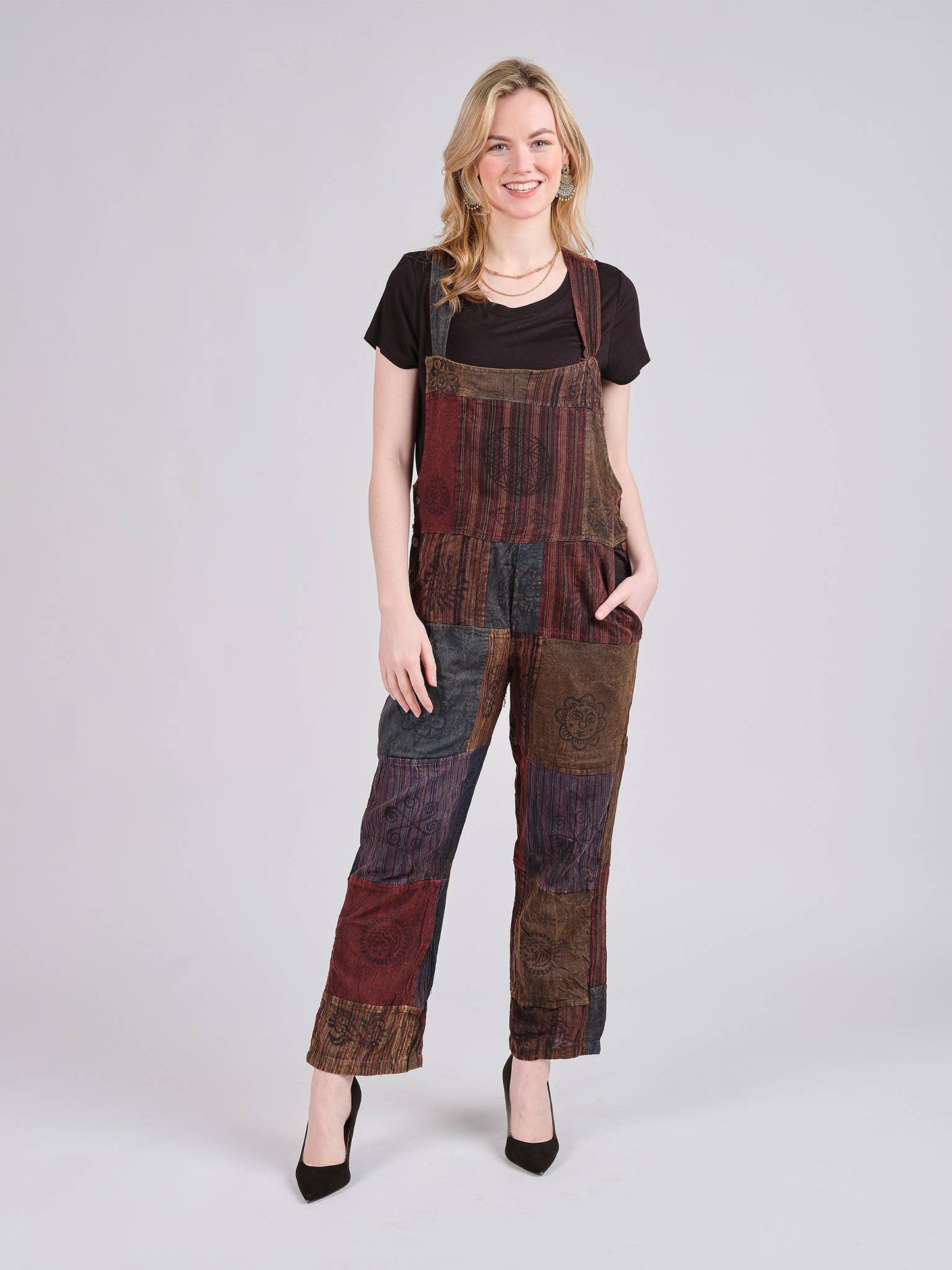 Windhorse Trading Inc - Boho Patch Jumpsuit. NP248