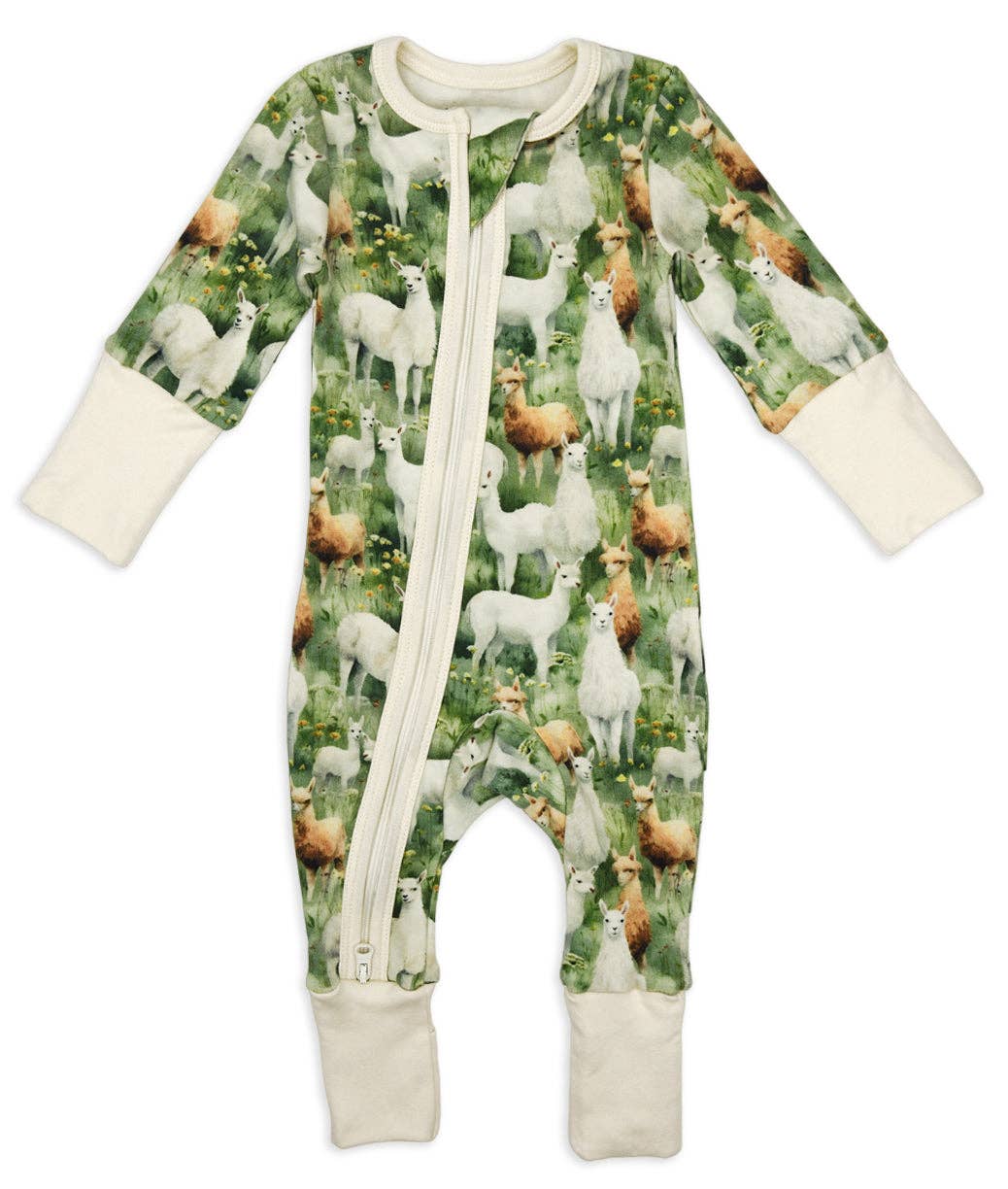 Earthy - Organic Cotton Baby Pajamas 2-Way Zipper Sleeper, Oliver