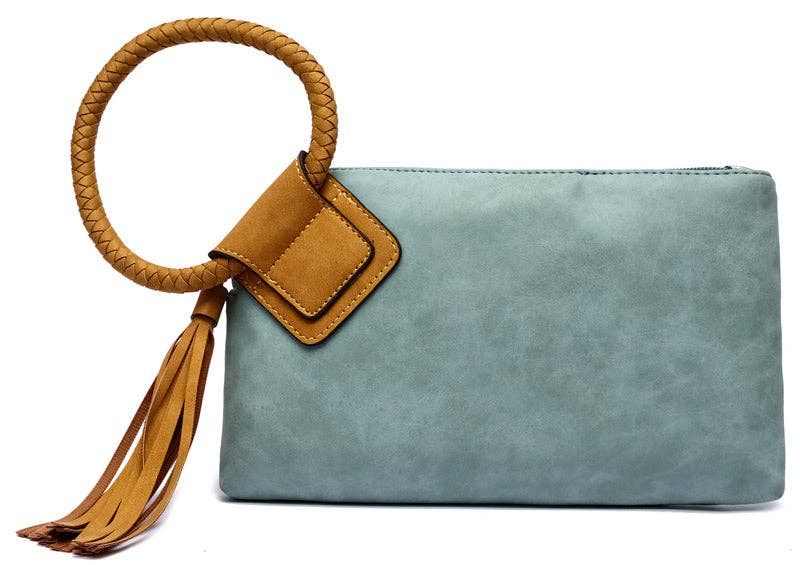 MiMi Wholesale - BP204 Fashion Cuff Handle Tassel Wristlet Clutch