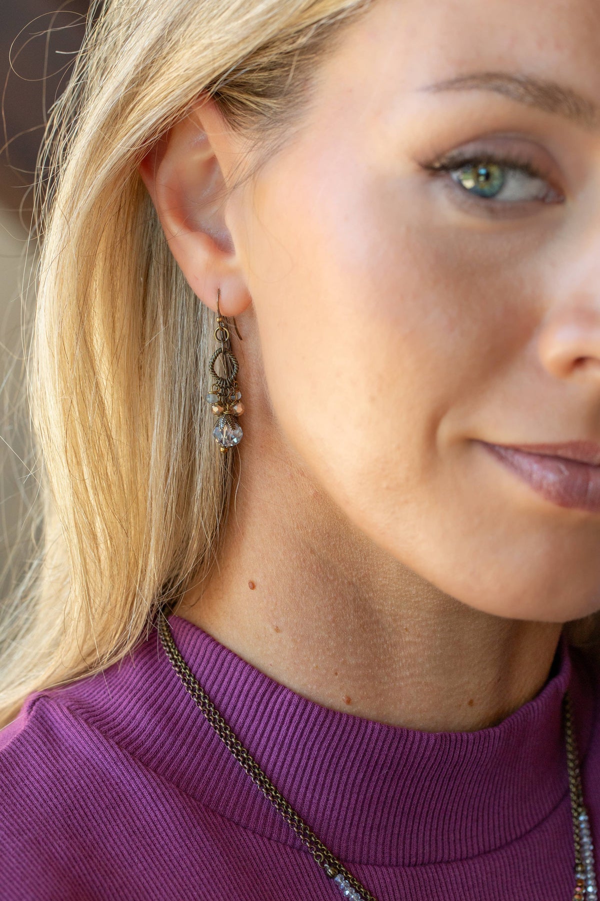 Anne Vaughan Designs Jewelry - Copper Tides Crystal Cluster Earrings
