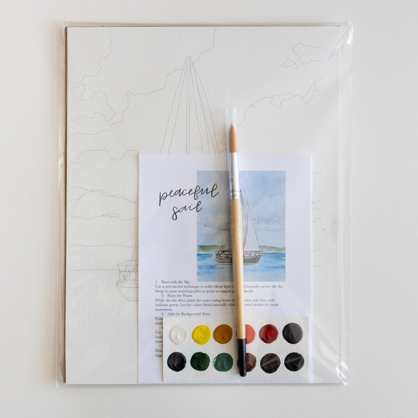 bailey rae studio - Peaceful sail - watercolor kit