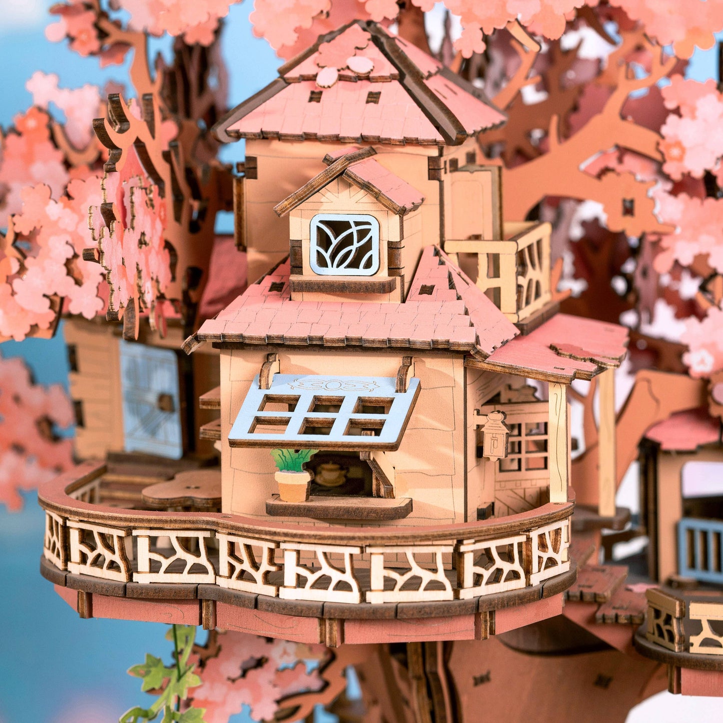 Hands Craft - DIY Wooden Puzzle: Sakura Tree House