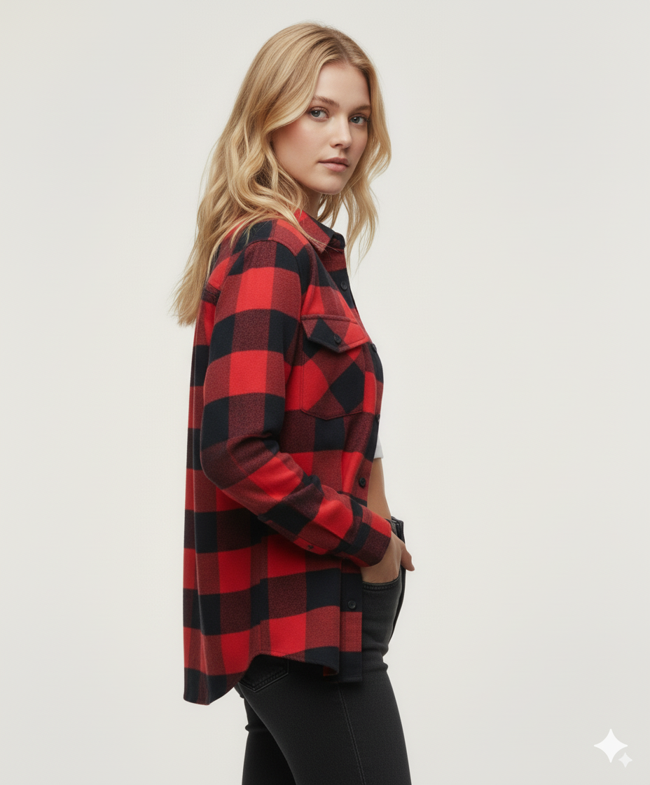 Hawk's Bay - Flannel Long Sleeve Buffalo Plaid Shirt