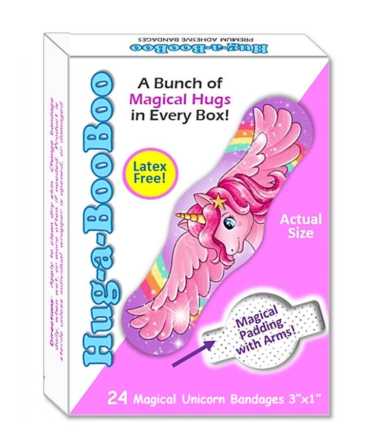 Hug-a-BooBoo - Magical Unicorns Premium Adhesive Bandages - 24ct Box