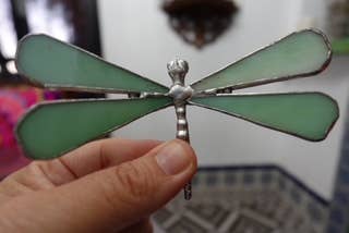 Stained glass stars and Talavera - Handmade Stained Glass Dragonfly – Giftable in Any Color