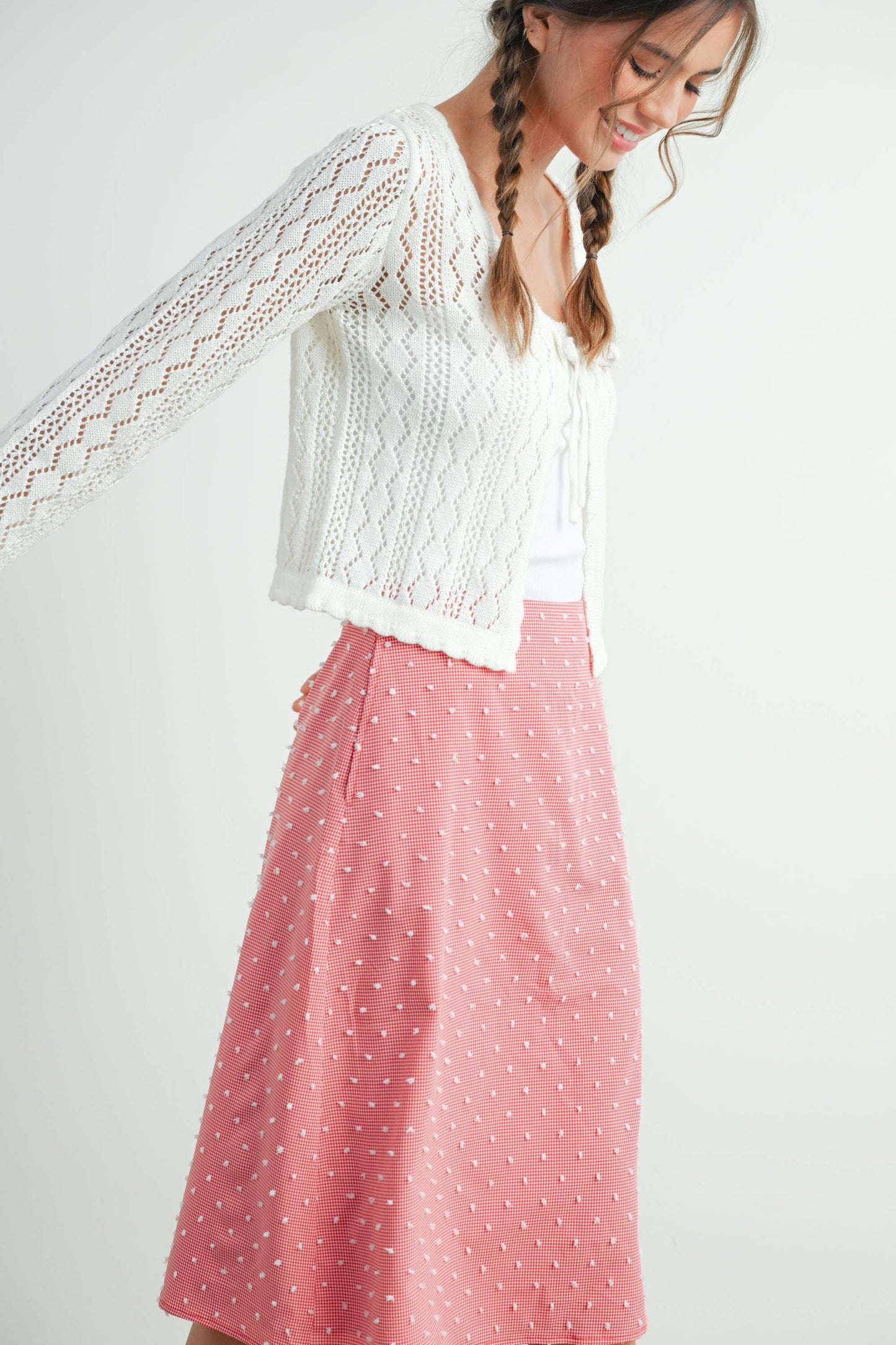 BUTTERMELON - Knitted Tie-Front Cardigan - BMC7680