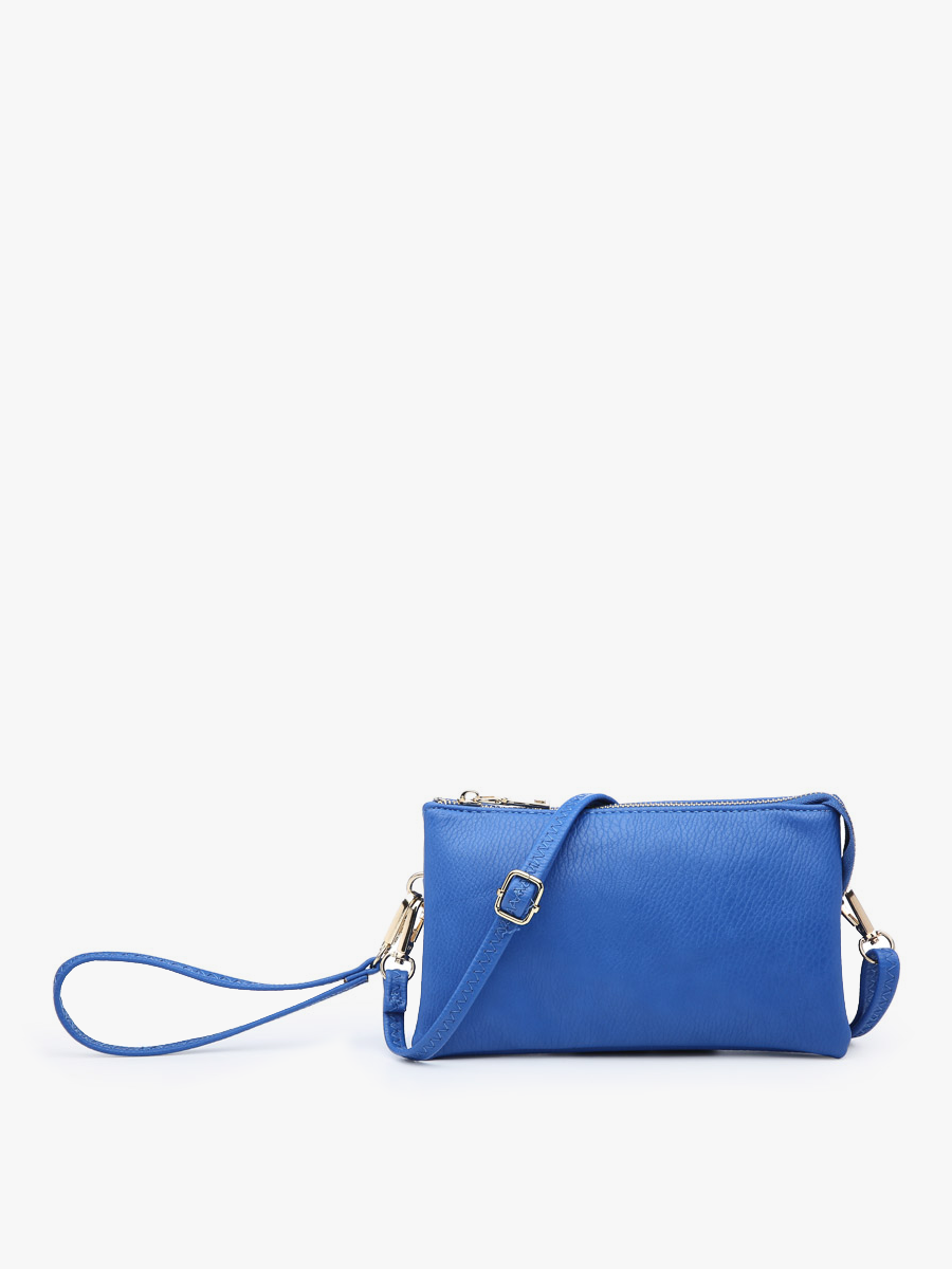Jen & Co. - M013 Riley Monogrammable 3 Compartment Crossbody/Wristlet