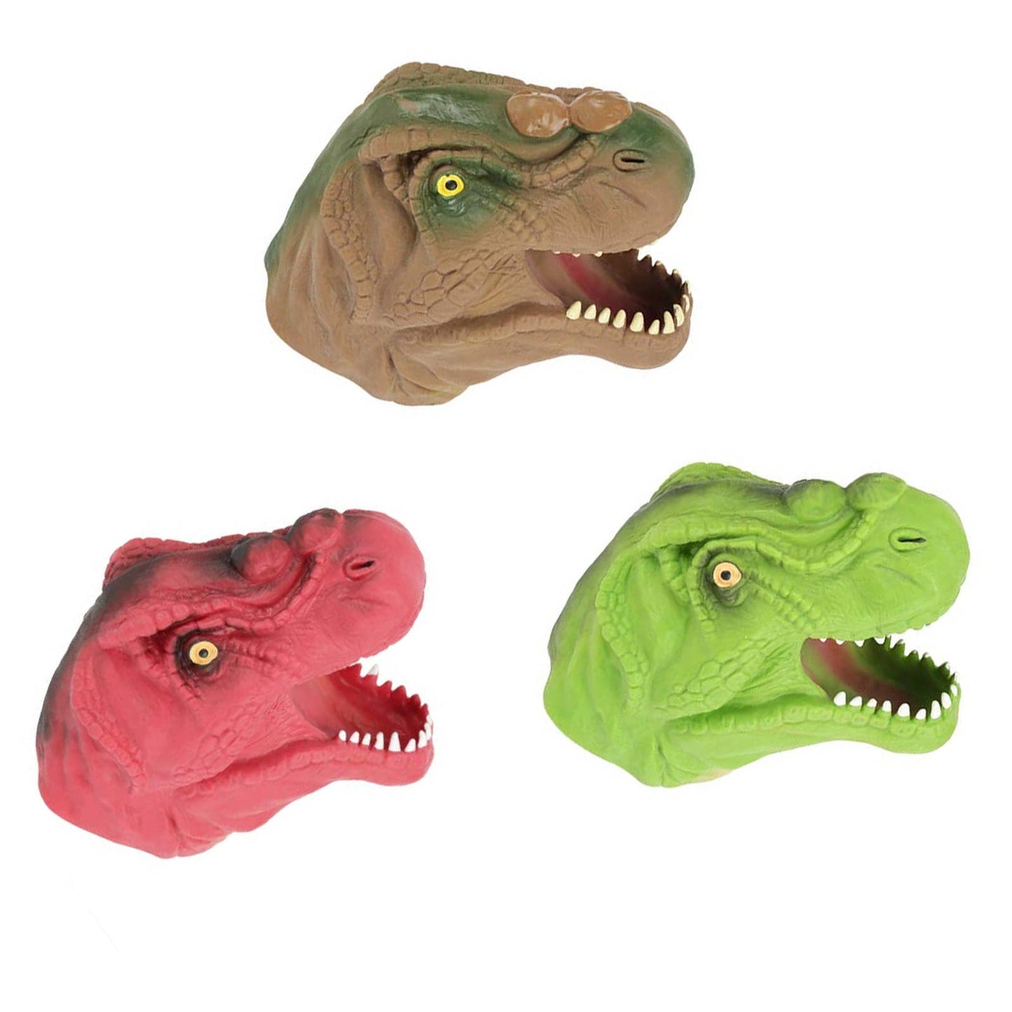 JSBlueRidge Toys - Dinosaur Head Hand Puppet Kids Toy- Assorted in Bulk