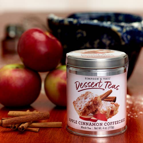 Simpson & Vail - Apple Cinnamon Coffeecake Black Dessert Tea - 4 Ounce Tin