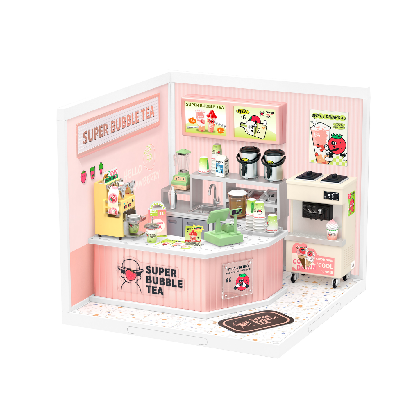 Hands Craft - DIY Miniature House Kit: Double Joy Bubble Tea