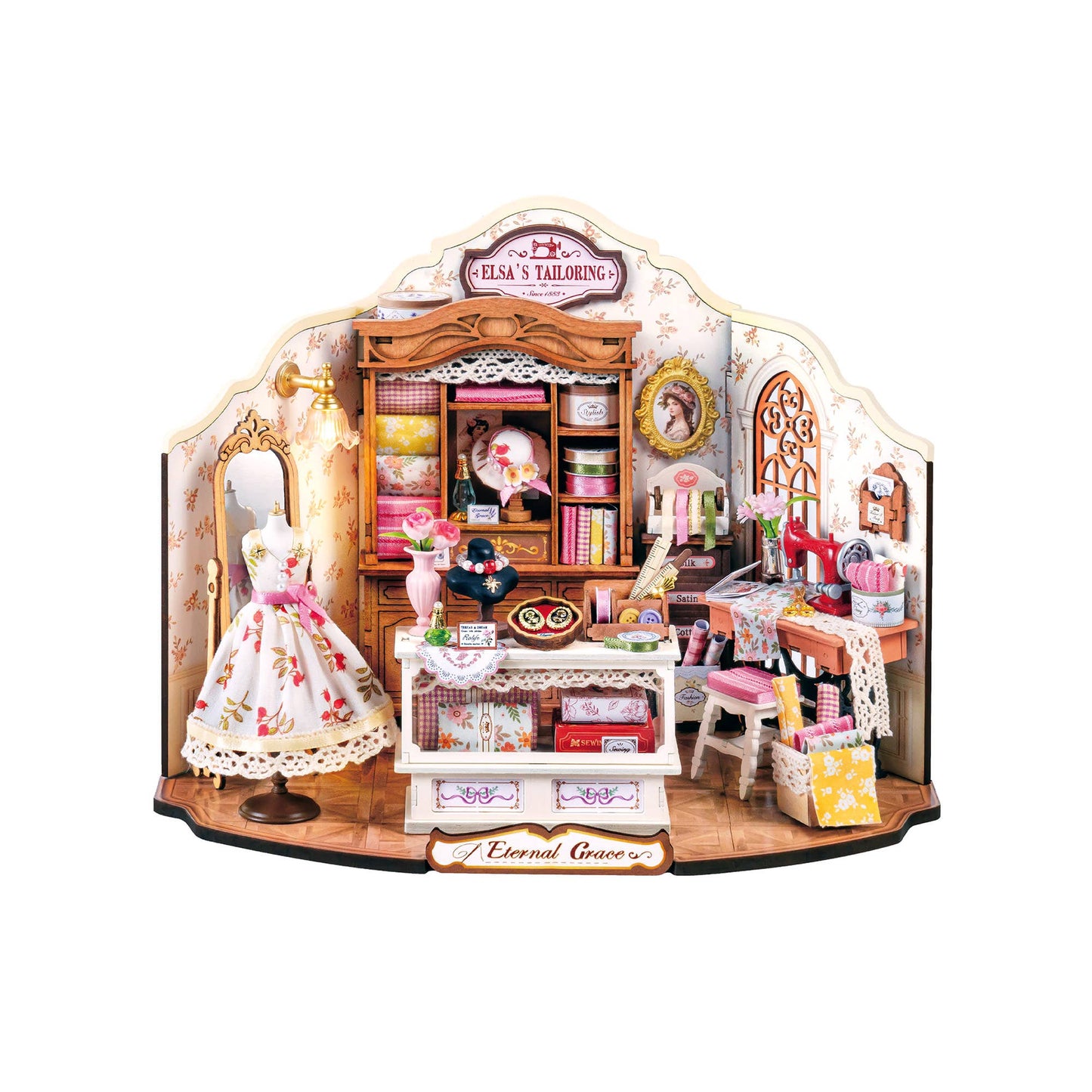 Hands Craft - DIY Miniature House Kit: Elsa's Tailoring