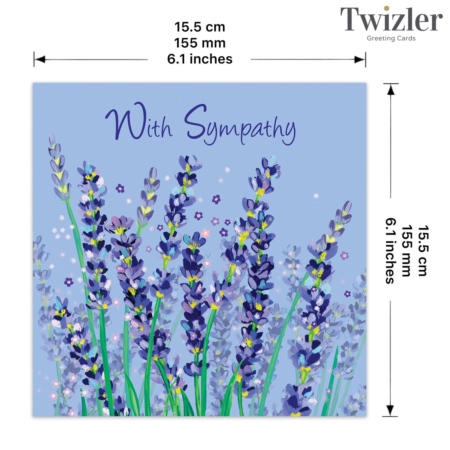 Twizler Ltd - With Sympathy Card - Lavender
