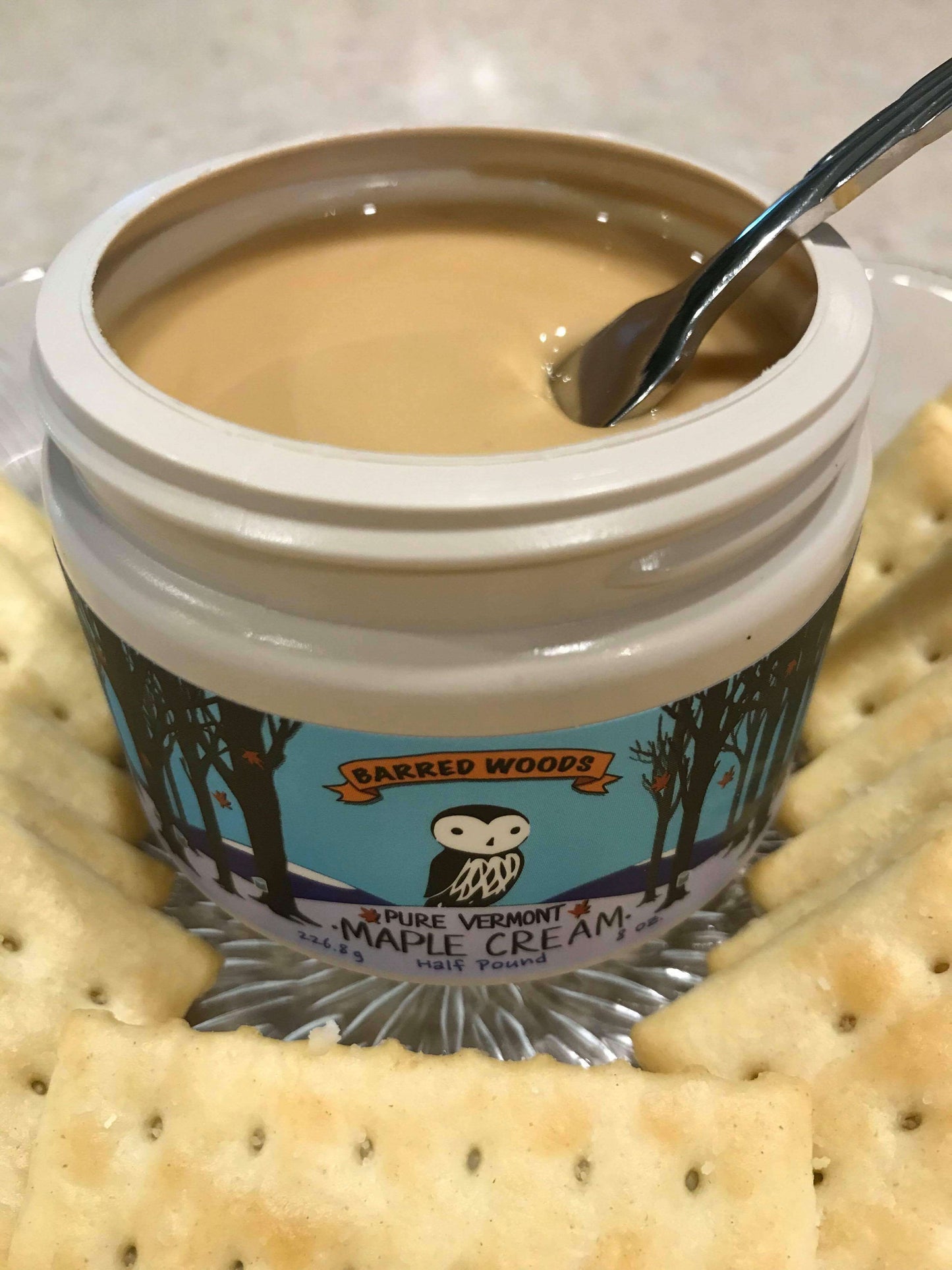 Barred Woods Maple - Pure Vermont Maple Cream - 8 oz Jar