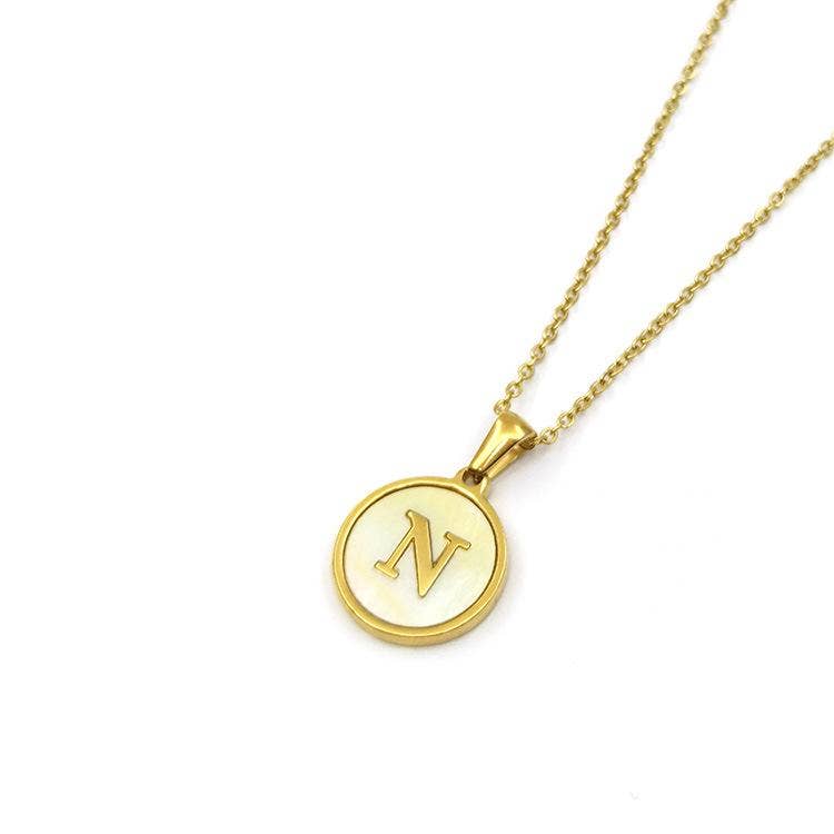Mio Queena - Round 18K Gold-plated Stainless Steel 26 Letters Necklace