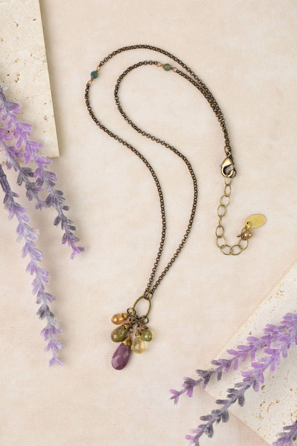 Anne Vaughan Designs Jewelry - Apatheia 18-20" Turkish Jade, Czech Glass Cluster Necklace