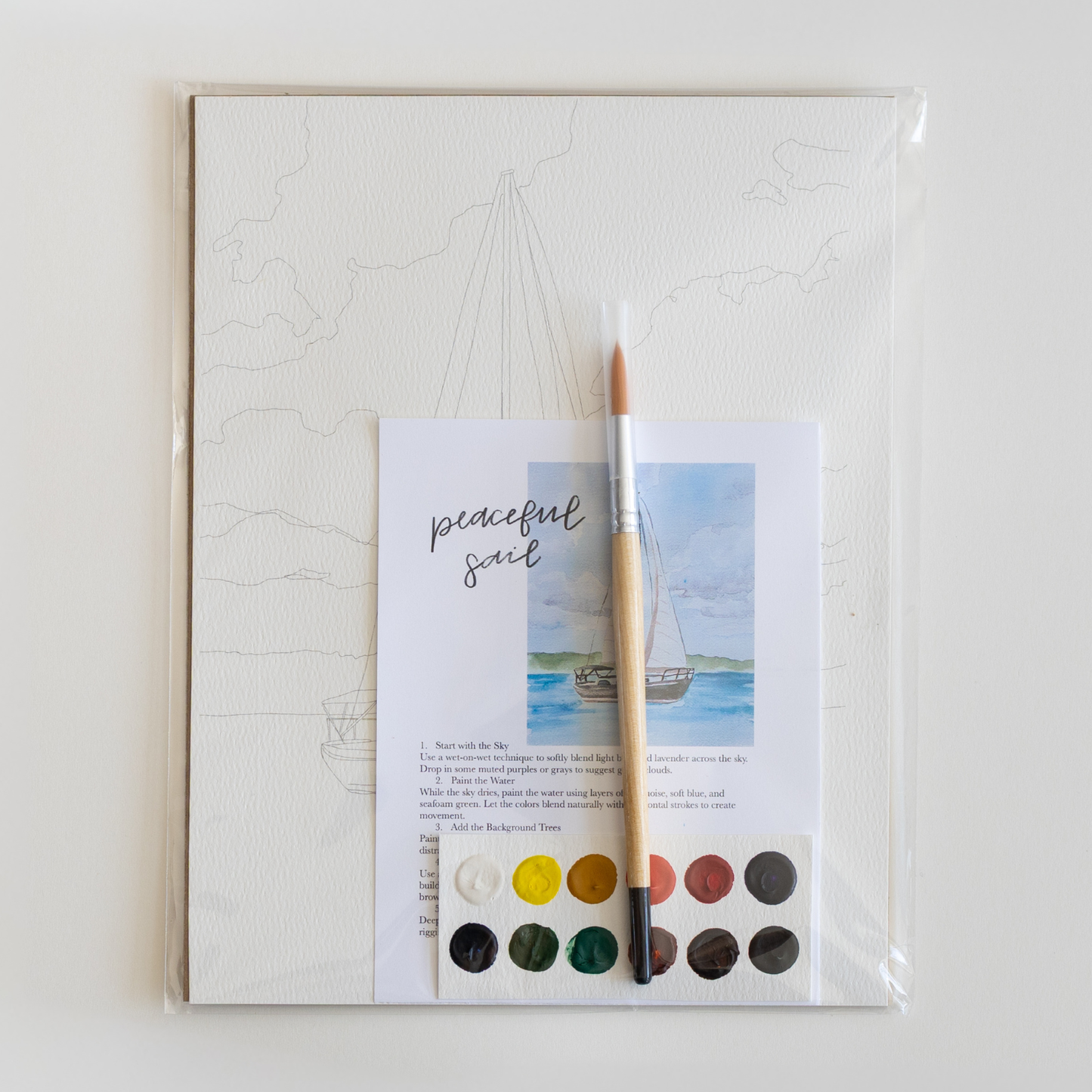 bailey rae studio - Peaceful sail - watercolor kit