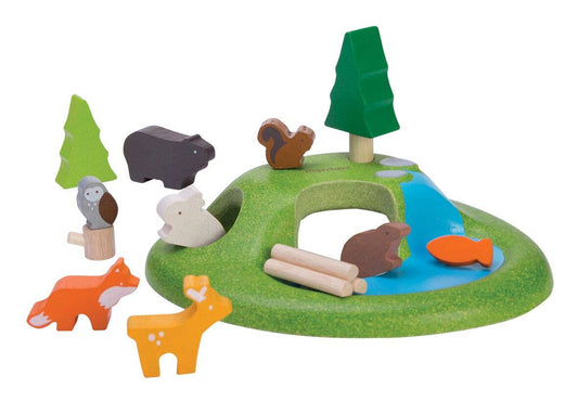 PlanToys - Kids' Forest Adventure Toy Set - Animal Collection