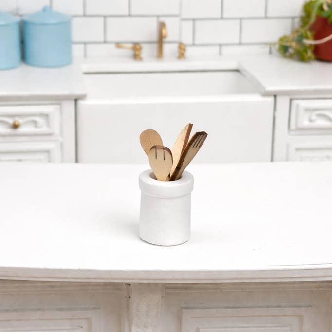 Factory Direct Craft - Miniature Wooden Kitchen Utensil Set