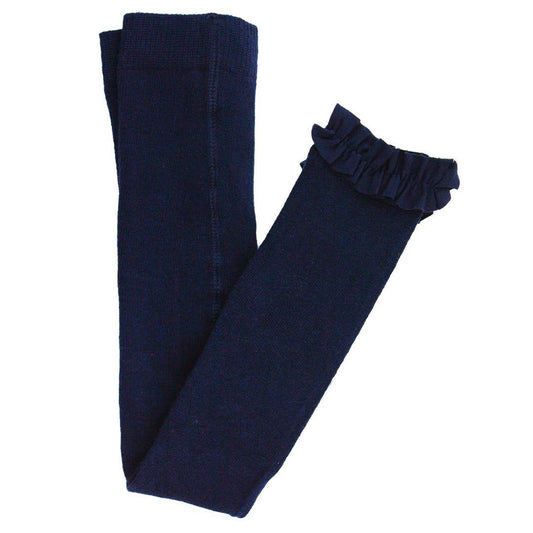 RuffleButts + RuggedButts - Navy Footless Ruffle Tights