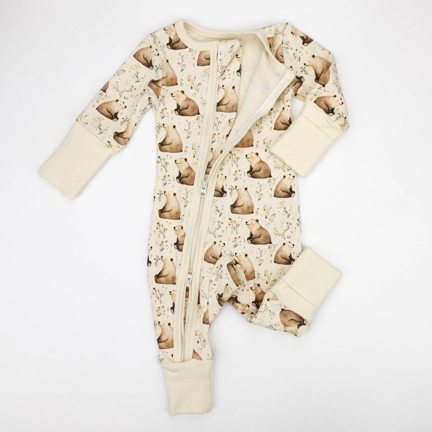 Earthy - Organic Cotton Baby Pajamas 2-Way Zip Front Zipper Sleeper, Beck