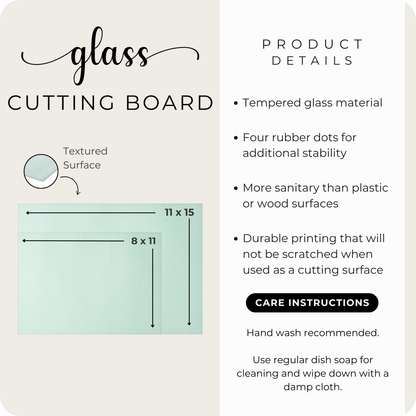 Fernville Creations - Tempered Glass Cutting Board: Hummingbird Charcuterie Tray