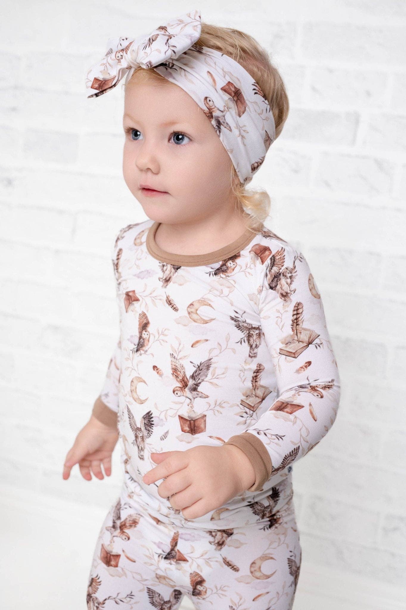 Jammie Session formerly Big Dreams Little Jammies - Feathers and Fables（Owl）TENCEL™ Modal Long Sleeve PJ's