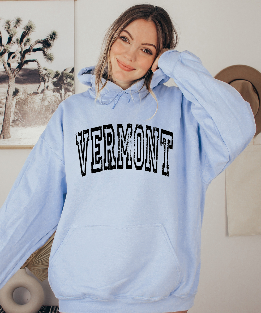 Basic And Peachy - Vermont State Hoodie