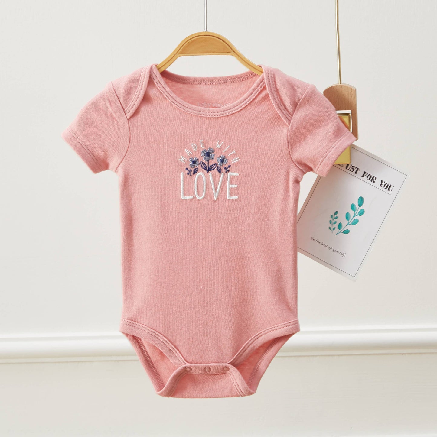 Lollipop Dreams - Pack of 3 Baby Girls Love & Flower Pattern Bodysuits