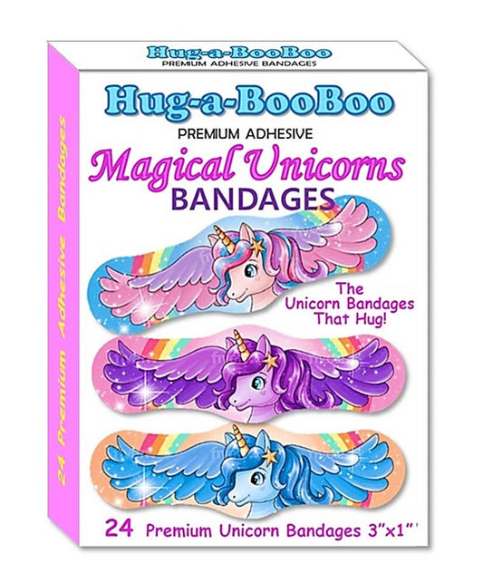 Hug-a-BooBoo - Magical Unicorns Premium Adhesive Bandages - 24ct Box